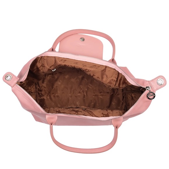 Long champ Le Pliage Cuir Top Handle Tote Bag - Picture 5 of 7